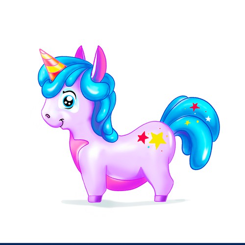 Unicorn bouncing toy (hopper toy) design concept - one of 5 designs.