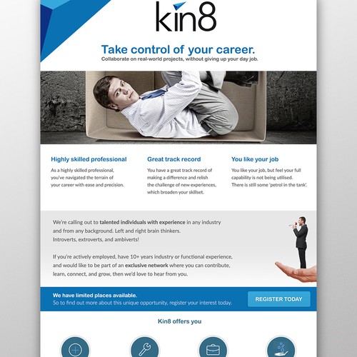 Kin8 flyer design