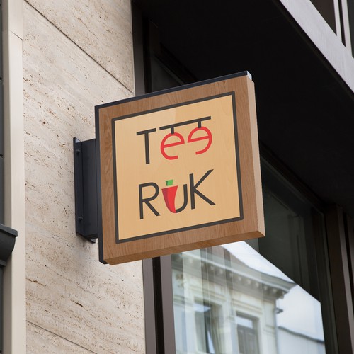 modern logo for tee ruk (thai food brand)