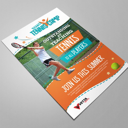 Design tennis camp flyer