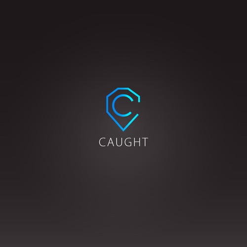 Caught logo design