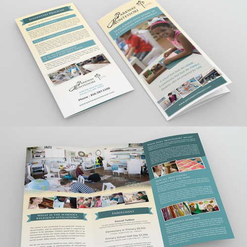 Brochure design for Parkway Montessori - Our Excellent Private School