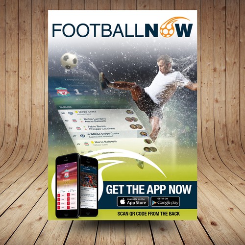 Appealing simple flyer for football app