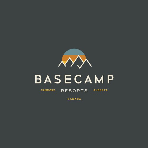 Modern mountain logo for boutique hotel