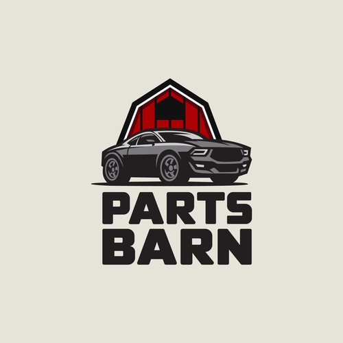 Parts Barn Logo design