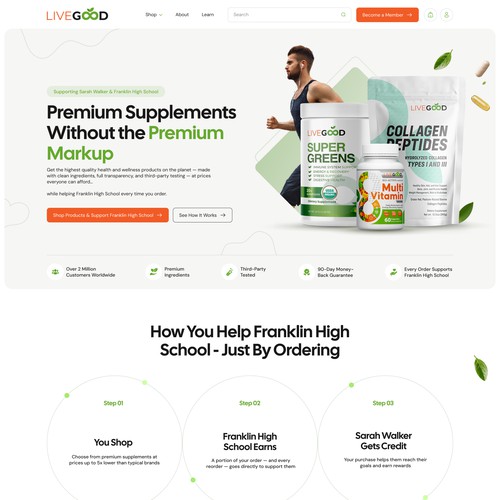 Supplement Homepage Design
