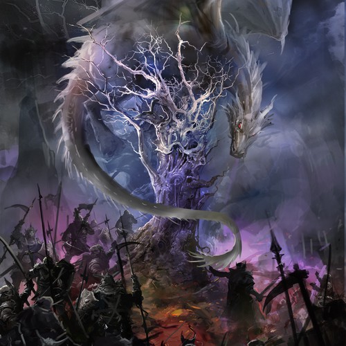 Dragon fantasy book cover art