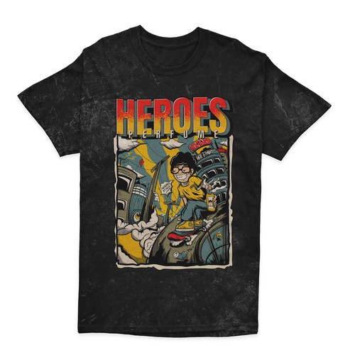 TSHIRT DESIGN HEROES PERFUME