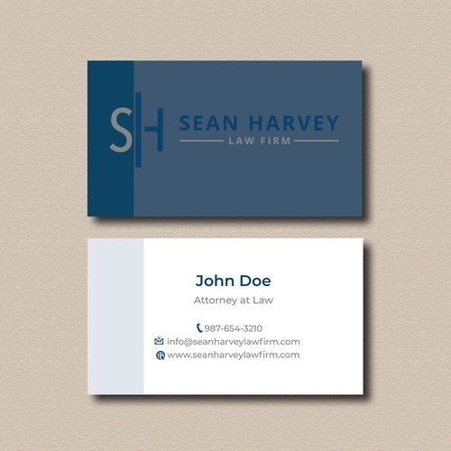 Simple & elegant business card for Sean Harvey