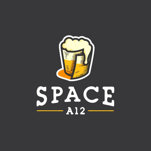 Design a logo That has to do with space books and beer