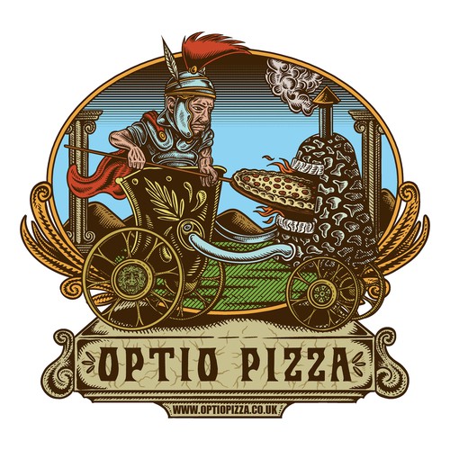 t-shirt design for optio pizza