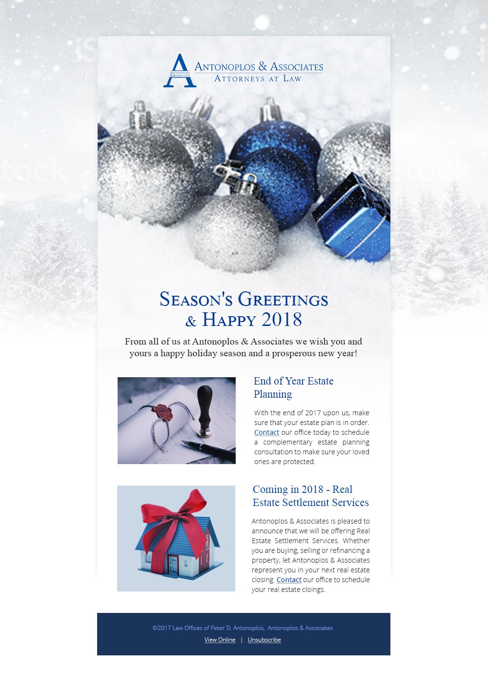 Mailchimp Holiday Email Template