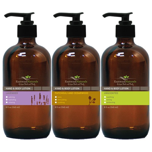 Packaging design for a skin care line: Eastwood Naturals