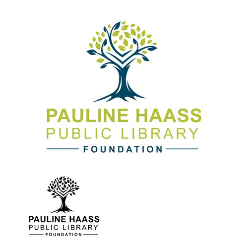 Logo for a library foundation