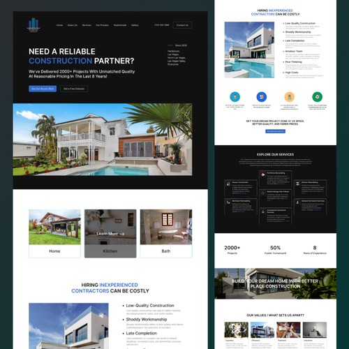 Real estate landing page ui ux design