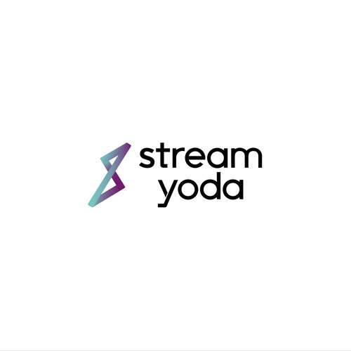 Modern tech logo concept for streaming service 