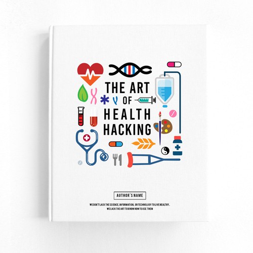 Health Hack info graphic concept cover