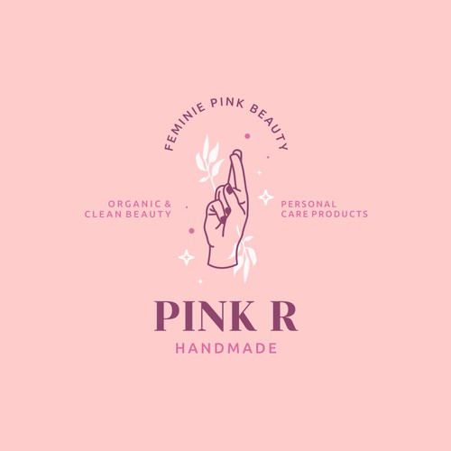 Feminine and Pink Logo for an Organic and Handmade Personal Care Products