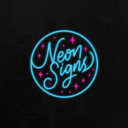 Hand Lettering Logo For Neon Signs