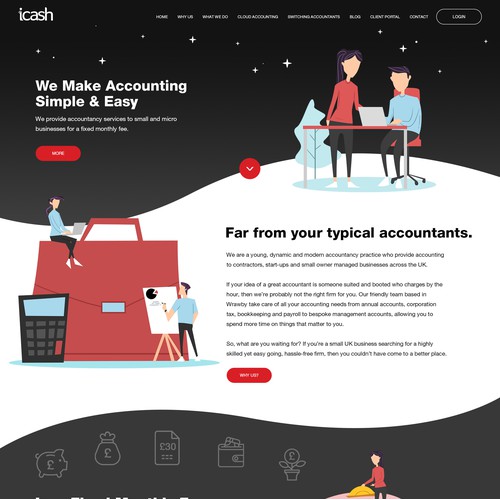 Illustration Website Redesign for icash 