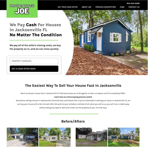 Lead Capture Website for Real Estate Investor
