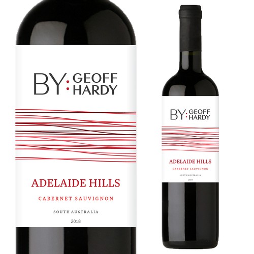 Clean and striking wine label