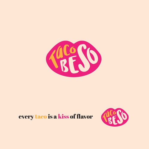 Logo for a restaurant Taco Beso