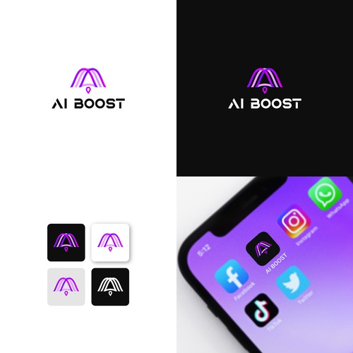 AI Boost Logo Design