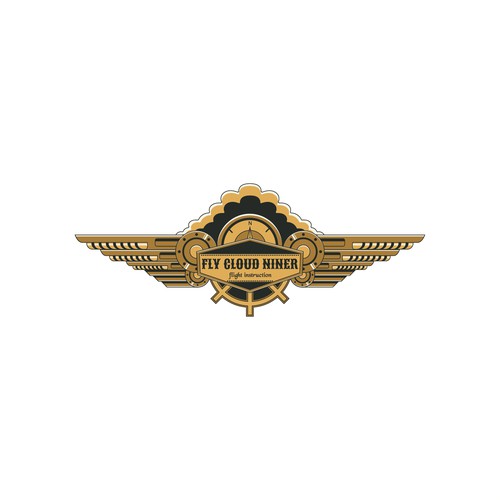 Logo for flight school