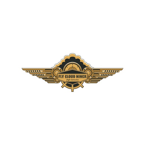 Logo for flight school