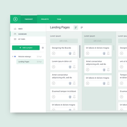 Redesign a tasks management page