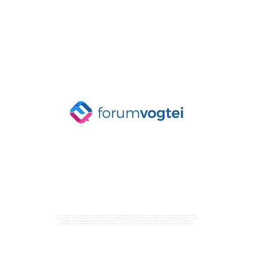 monogram F & V logo for Forum Vogtei