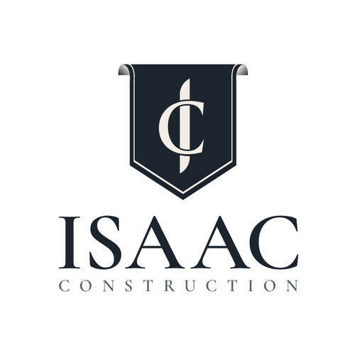 Isaac Construction – Luxury Minimalist Construction Logo Design