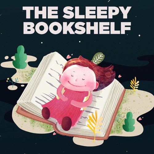Podcast cover picture for the sleepy bookshelf