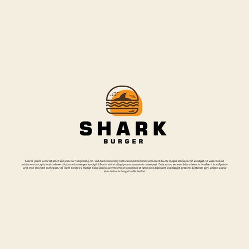 Shark Burger Logo Design 