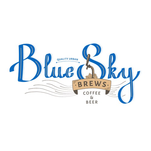Blue Sky Brews Logo - Quality Urban Coffee and Beer