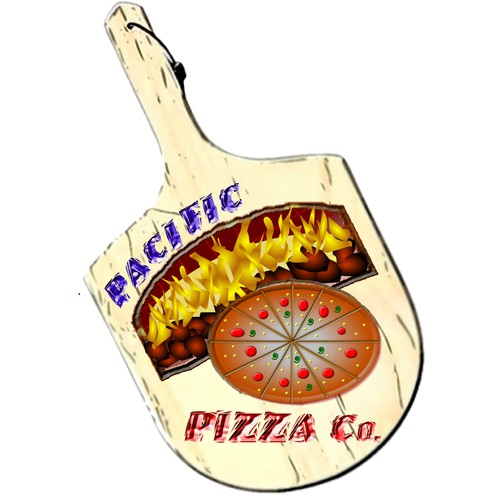Descriptive and original logo designed for wood-fired pizzeria