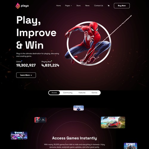 game page design
