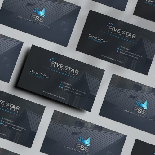Elegant Business Card Design for Five Star Seamless