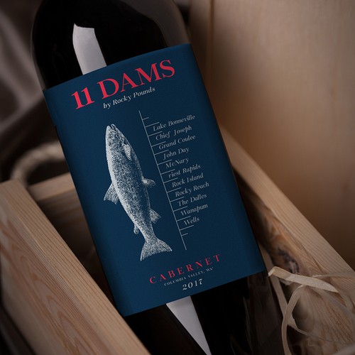 11 Dams wine label
