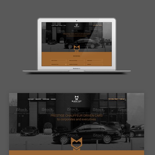 create a high end classy website for black cat chauffeurs