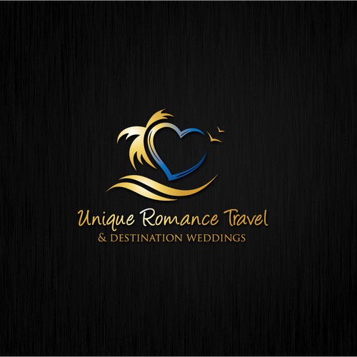 Create a LUXURY ROMANCE TRAVEL AGENCY identity targeting the wedding industry.