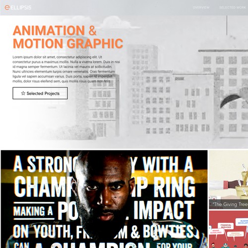 Website for Ellipsis - Video Production / Motion Graphic