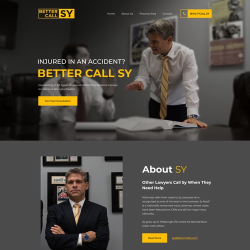 Homepage for an Injury Lawyer