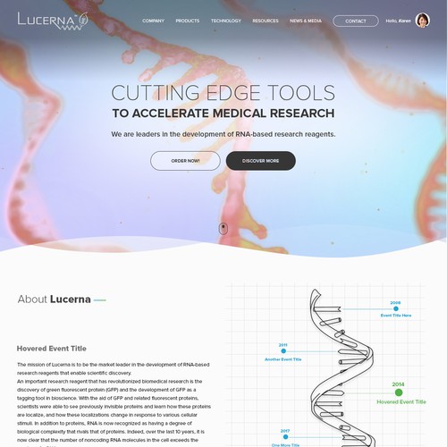 Website design for Lucerna