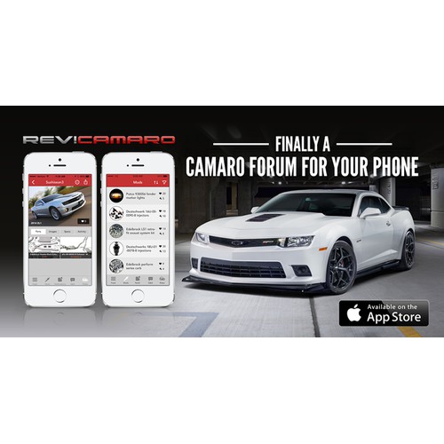 Create Facebook banner ads for Camaro iPhone app