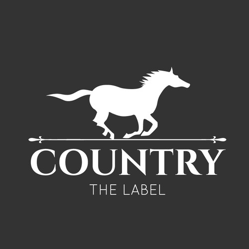 Create a bold/strong logo for 'COUNTRY THE LABEL' country clothing range