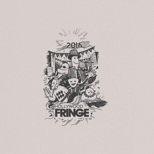 T-shirt design for hollywood fringe