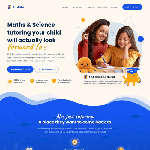 Maths & Science Tutoring Website Redesign