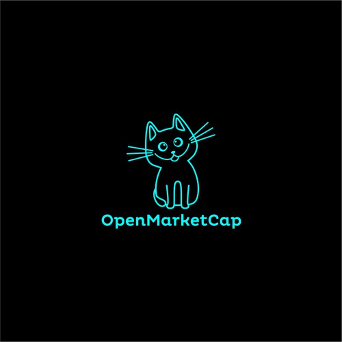 Design a fun cat logo for a financial website